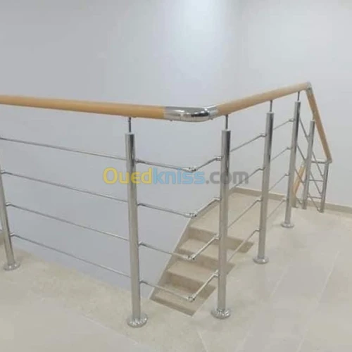 Rampes et garde corps en Inox et verre