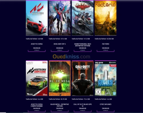 COPIES DE JEUX POUR PC GAMER 