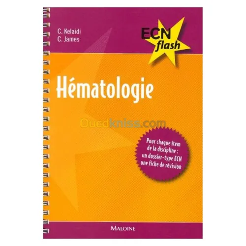 Hématologie: pour chaque item de la discipline: un dossier-type ECN une fiche de révision