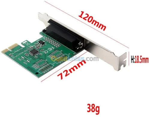 Carte PCI Ex X1 & PCI 16X To DB 25 F