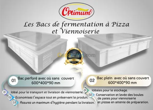 Bacs de fermentation à Pizza Optimum