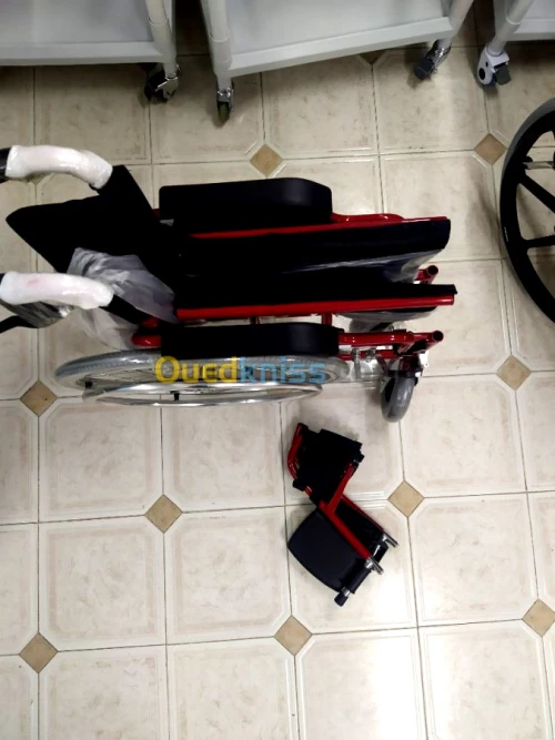 Fauteuil roulant en aluminium double freins