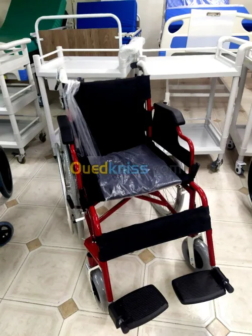 Fauteuil roulant en aluminium double freins