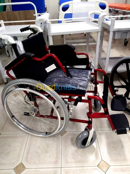 Fauteuil roulant en aluminium double freins