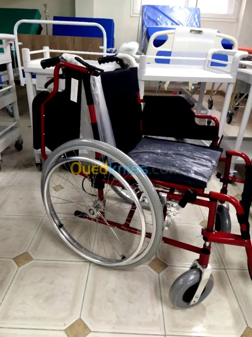 Fauteuil roulant en aluminium double freins