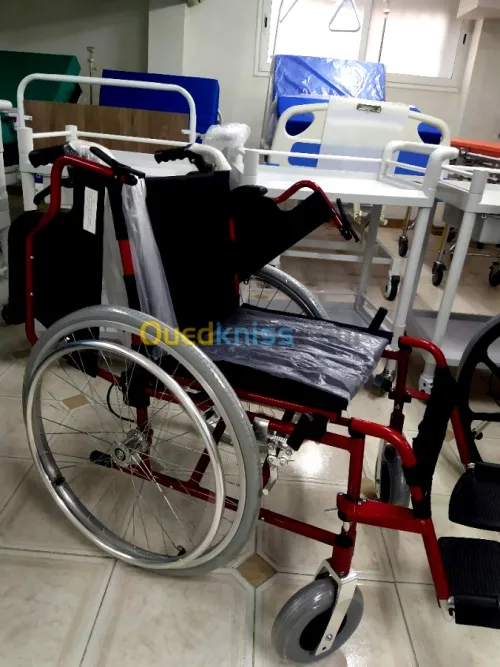 Fauteuil roulant en aluminium double freins