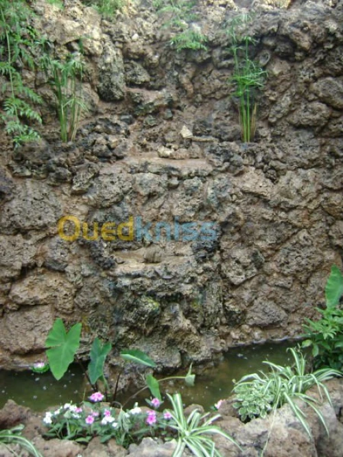 fabrication et instalation de cascades