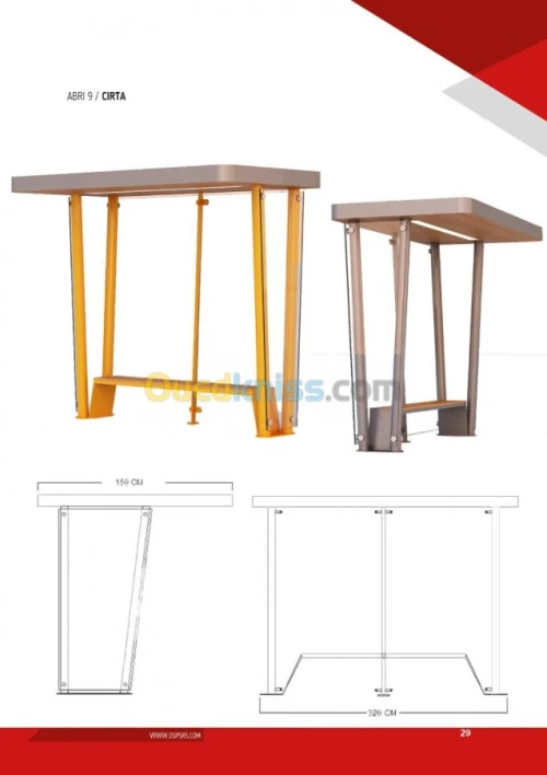Fabrication mobilier urbain 