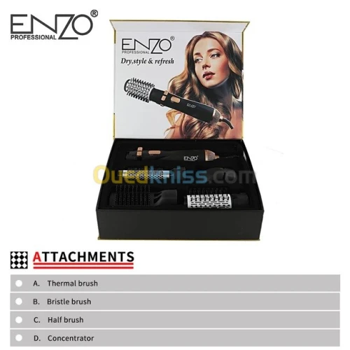 Brosse chauffante 4 en 1 Enzo 746
