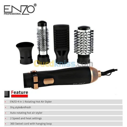 Brosse chauffante 4 en 1 Enzo 746