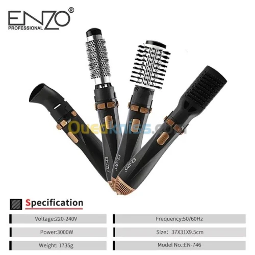 Brosse chauffante 4 en 1 Enzo 746