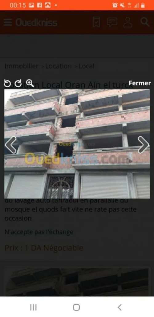 Location Local Oran Ain el turck