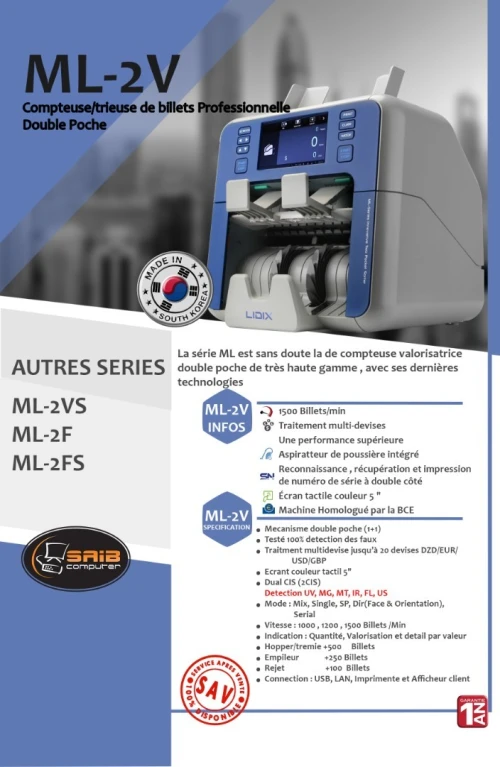 compteuse detecteuse de faux billet