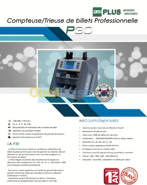 compteuse detecteuse de faux billet 