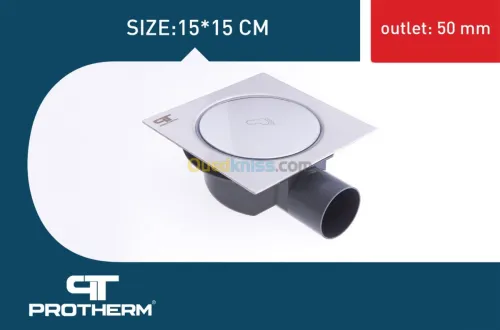 Siphon de sol poussoir inox PROTHERM