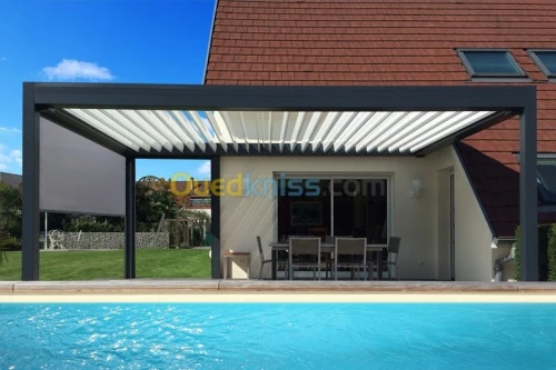 Pergola bioclimatique en Aluminium