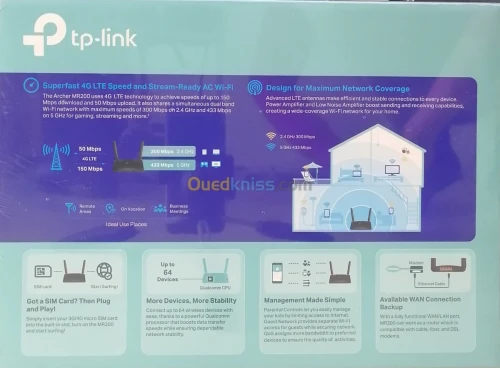 Modem 4G LTE MR200 AC 750 TP-LINK 