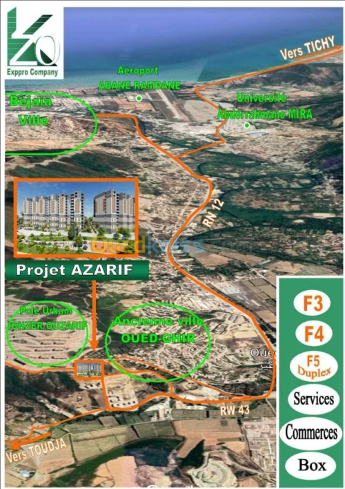 Vente Appartement F3 Bejaia Oued ghir