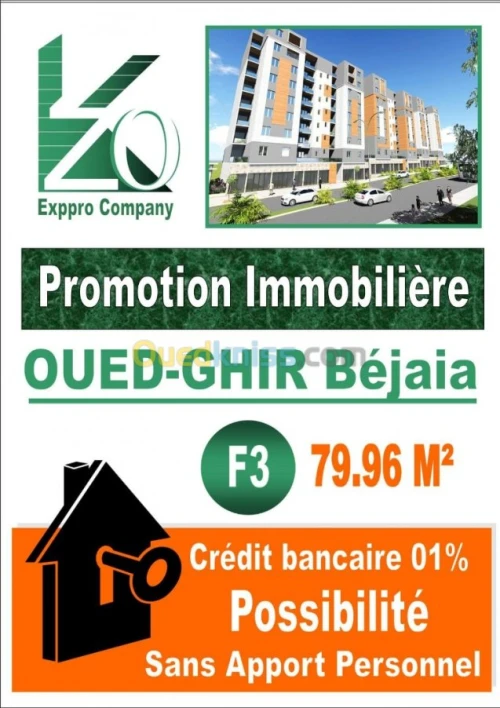 Vente Appartement F3 Bejaia Oued ghir
