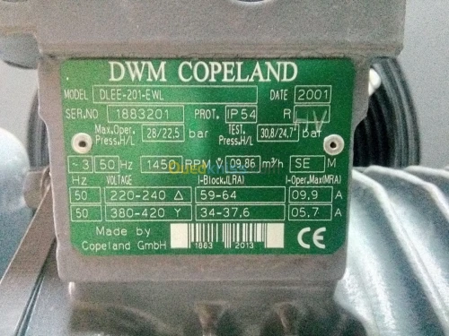 Chambre froide de marque COPELAND