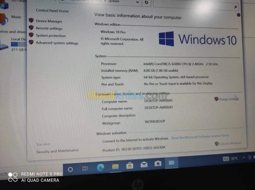 Hp elite book i5 6eme gen 
