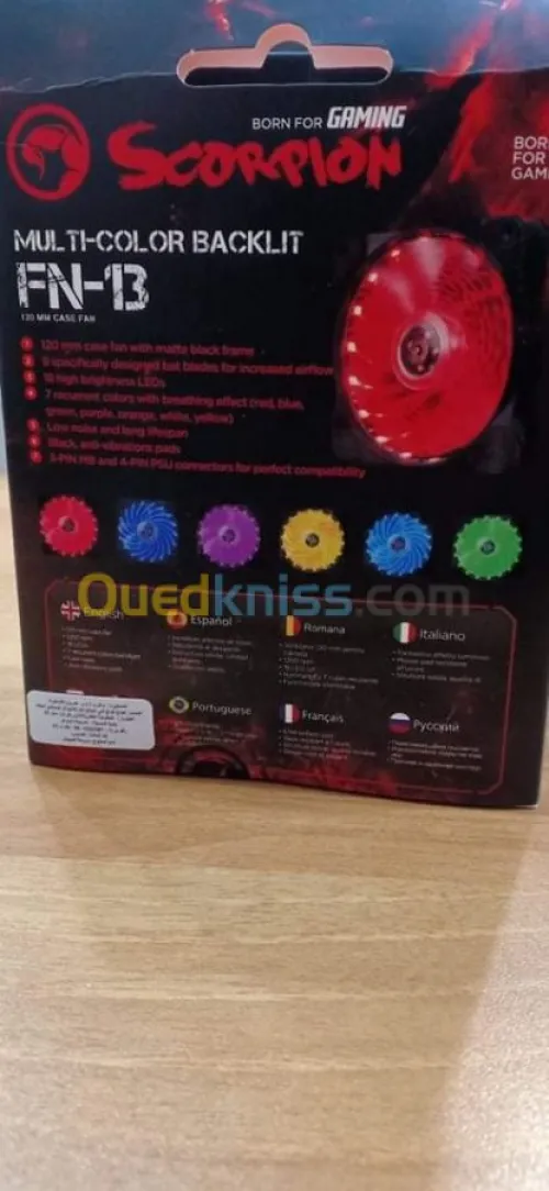 Ventilos lumineux pour boitier gaming