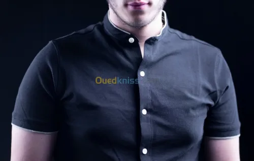 Chemise original col officier noir
