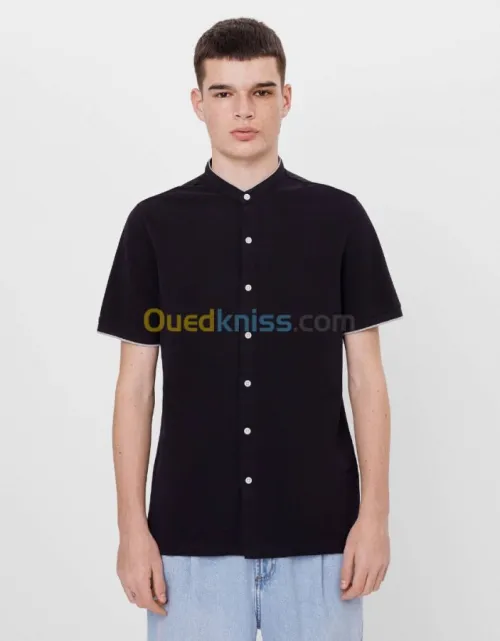 Chemise original col officier noir