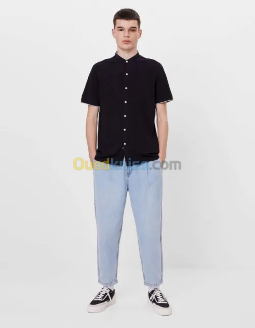 Chemise original col officier noir