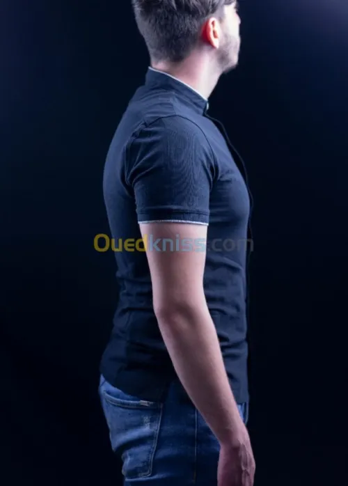 Chemise original col officier noir