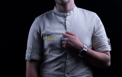 Chemise col officier tissu  original M