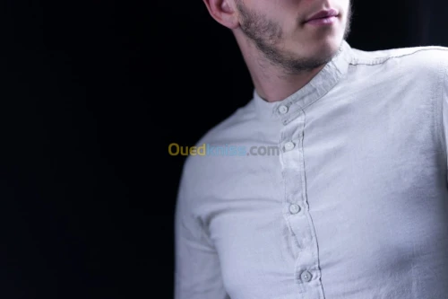 Chemise col officier tissu  original M
