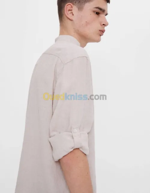 Chemise col officier tissu  original M