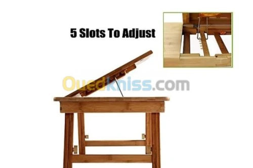 Table Bambou De Lit Pliable Multiusage