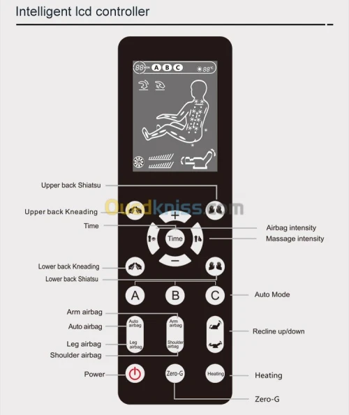 Fauteuil de massage shiatsu pro MG806