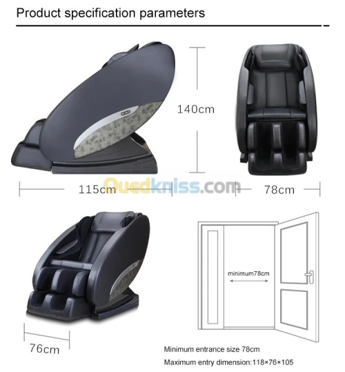 Fauteuil de massage shiatsu pro MG806