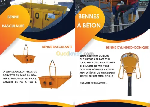 benne a béton,citerne,coffrage metal