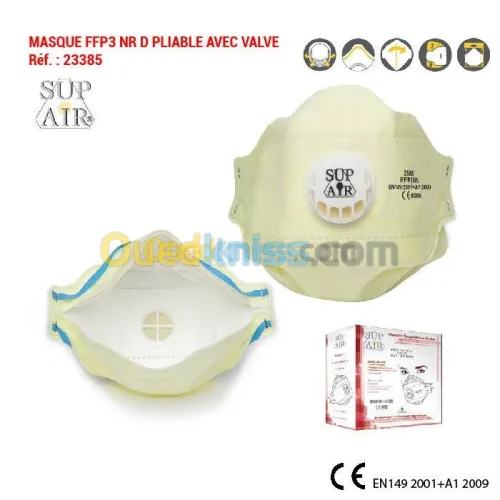 MASQUE FFP3 NR D PLIABLE AVEC VALVE 
