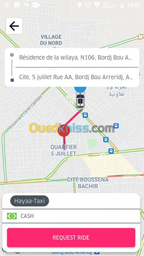 App Réservation Taxi comme UBER,yassir