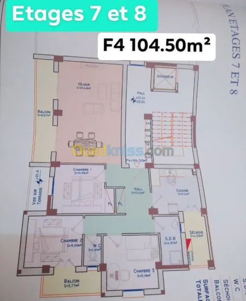 Vente Appartement F4 Bejaia Bejaia