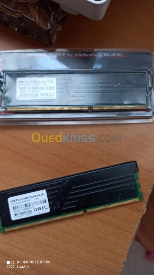 2x ram GEIL 4GB PC3-12800 1600C9D 