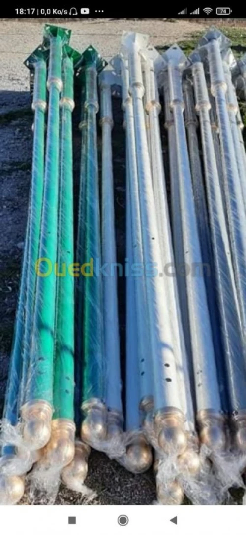 Production candélabre et poteau d'eclairage