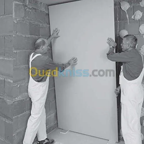 placoplatre mur perlfix+les rails 
