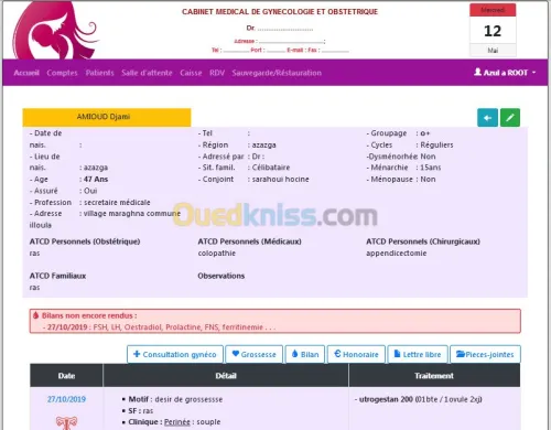 Logiciel cabinet médical Gynécologie