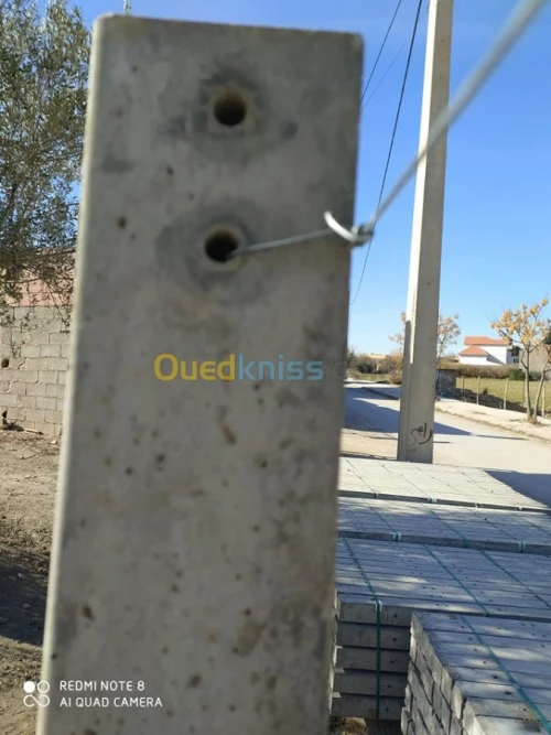 Supports en Béton Armé Pour Clôture Grillagée