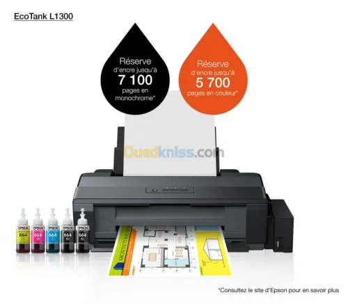 IMPRIMANTE EPSON ECOTANK L1300 36 MOIS DE GARANTIE