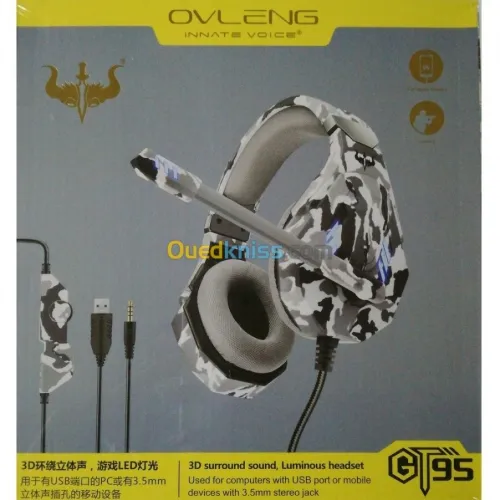 CASQUE GAMING OVLENG GT95