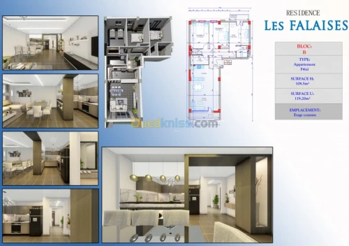 Vente Appartement F234 Tizi ouzou Azeffoun