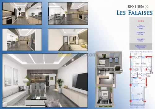 Vente Appartement F234 Tizi ouzou Azeffoun