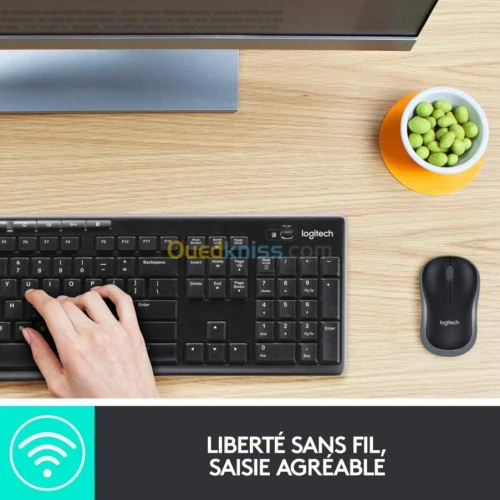 CLAVIER SOURIS SANS FIL LOGITECH MK270 ORIGINALE